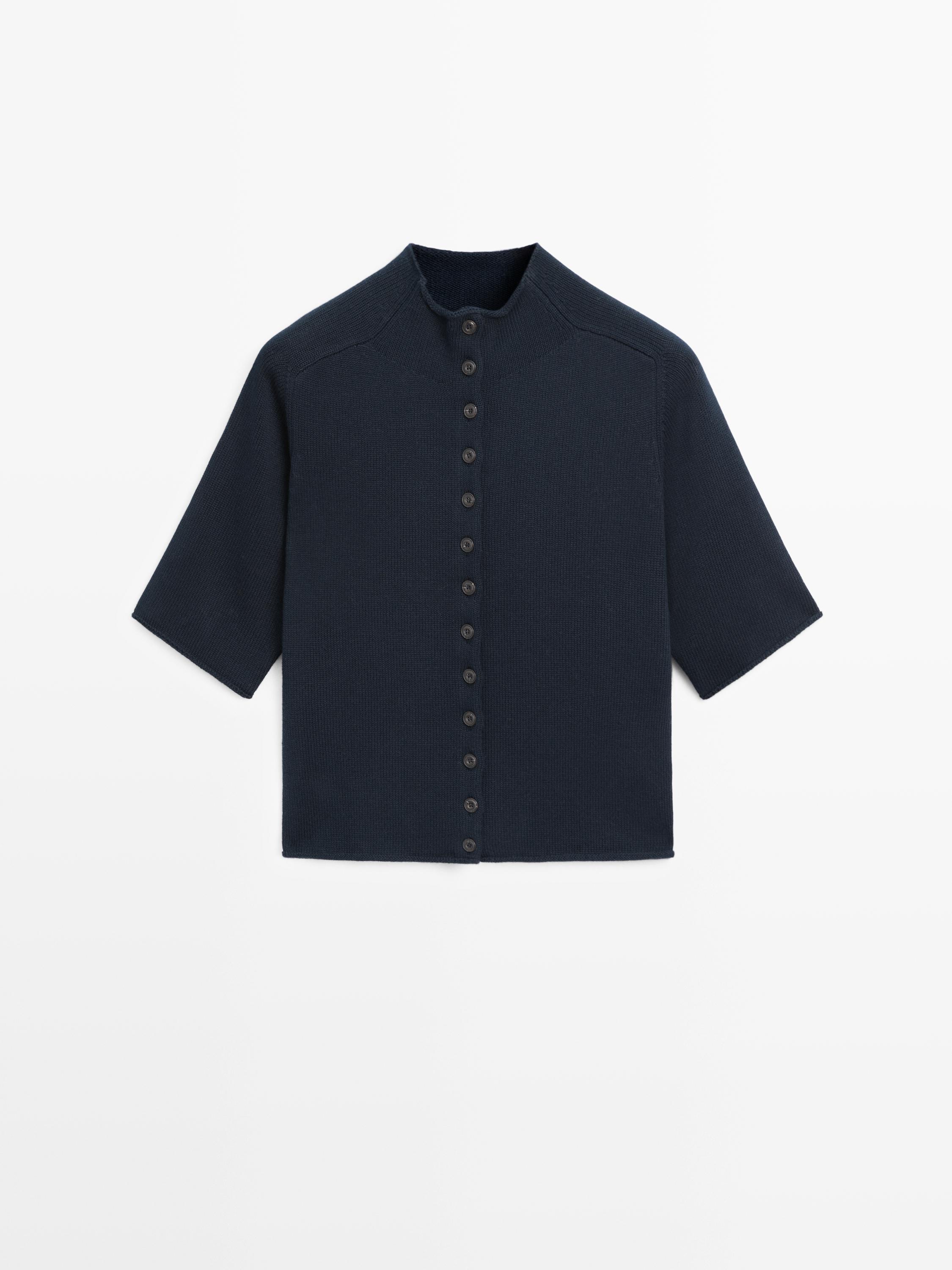 Cardigan en maille à manches courtes